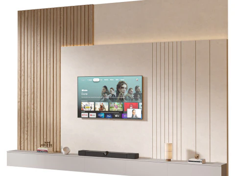 TV wall set 28 3D Model