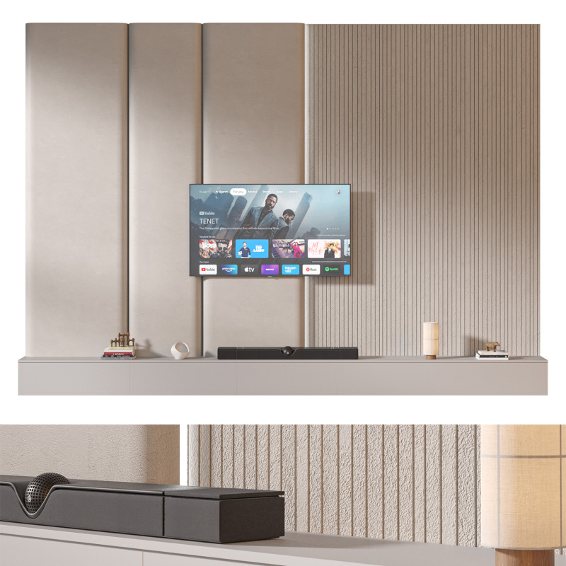 TV wall set 29 3D Модель .c4d .max .obj .3ds .fbx .stl .blend 