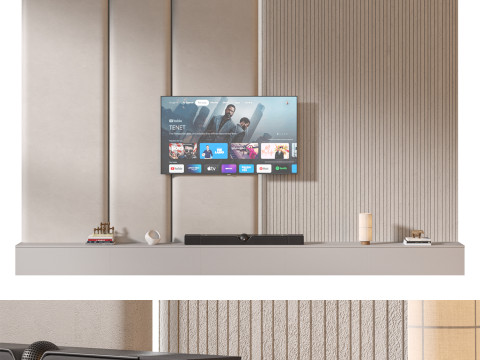 TV wall set 29 3D Model