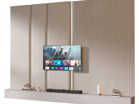 TV wall set 29 3D Модель
