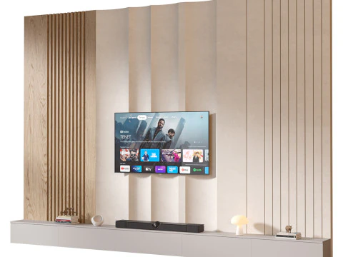 TV wall set 30 3D Model