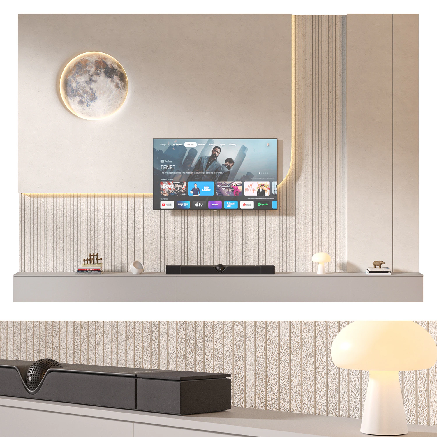 TV wall set 31 3D Model .c4d .max .obj .3ds .fbx .stl .blend 