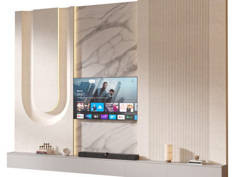 TV wall set 32 3D Модель