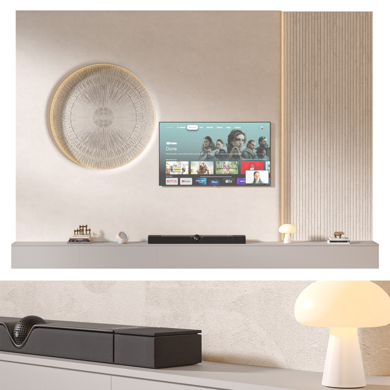 TV wall set 33 3D Model .c4d .max .obj .3ds .fbx .stl .blend 
