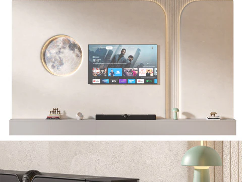 Ensemble TV mural 34 Modèle 3D