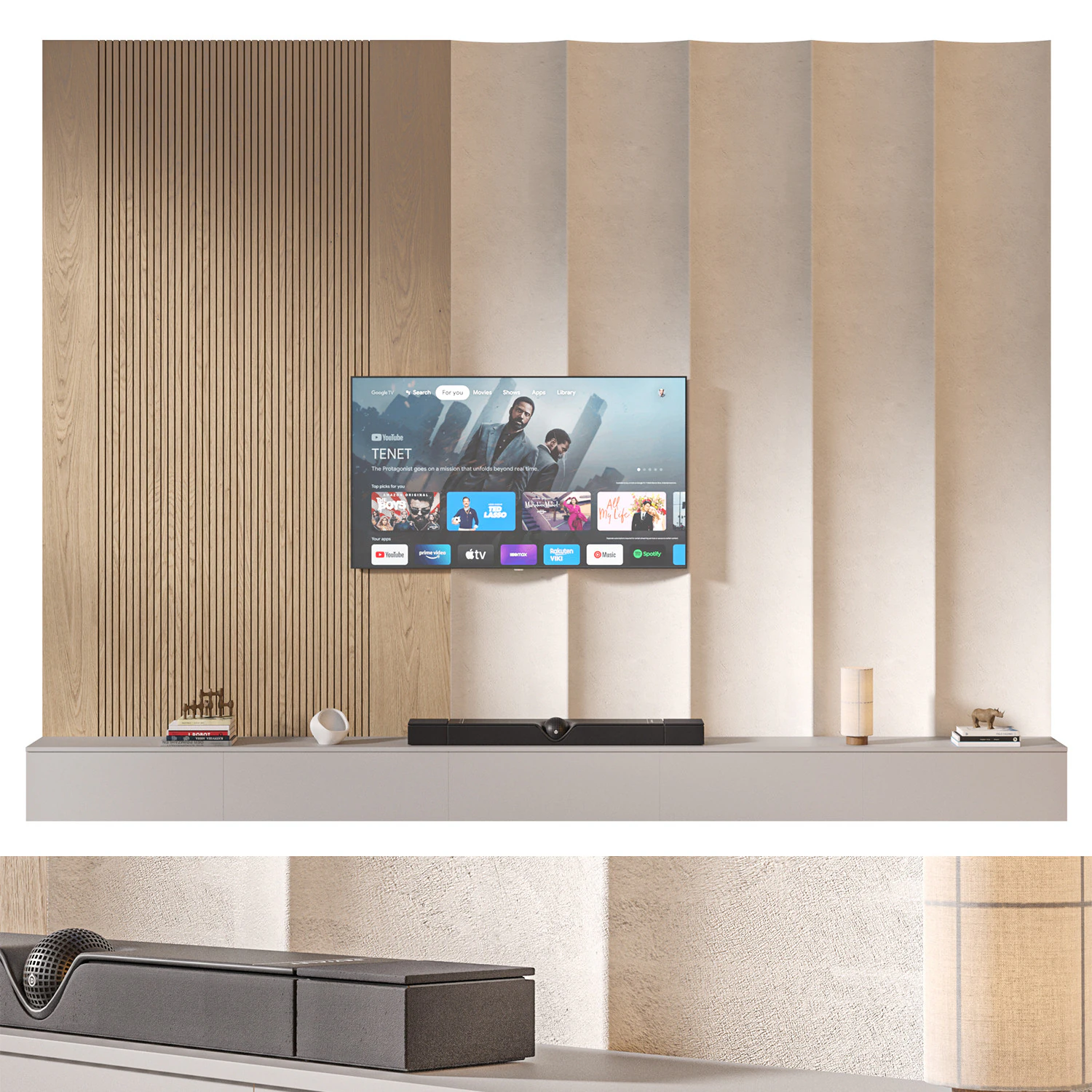 TV wall set 35 3D Model .c4d .max .obj .3ds .fbx .stl .blend