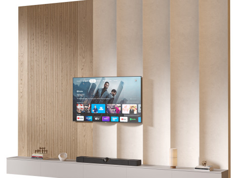 TV wall set 35 3D Model
