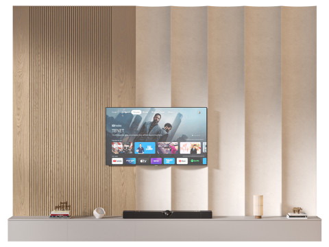 TV wall set 35 3D Model