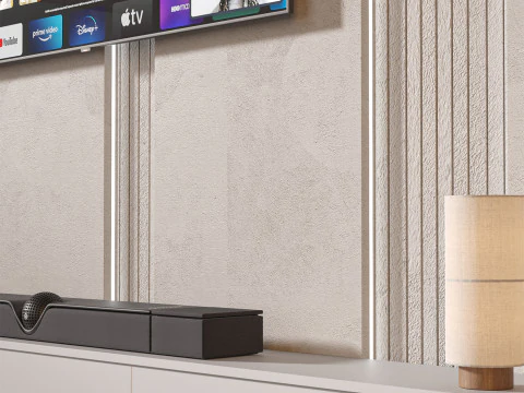 TV wall set 36 3D Model