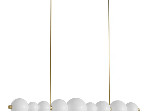 Cleste Satin H Chandelier by HOLLY HUNT 3D Model