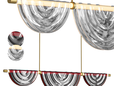 Cive Plie Chandelier Light by HOLLY HUNT 3D मॉडल