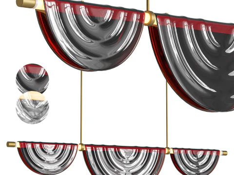 Cive Plie Chandelier Light by HOLLY HUNT 3D Model