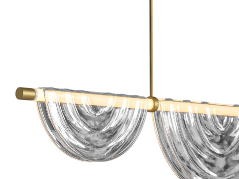 Cive Plie Chandelier Light by HOLLY HUNT 3D Model