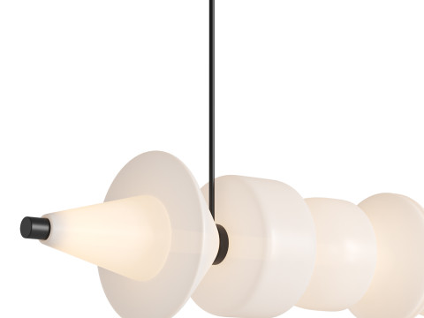 Sonde Satin H Chandelier Light by HOLLY HUNT Modello 3D