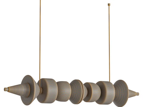 Sonde Satin H Chandelier Light by HOLLY HUNT 3D Model