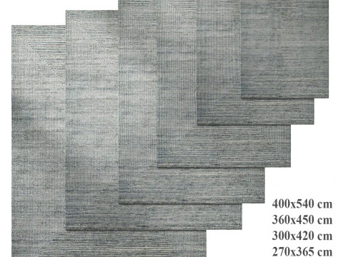 Ellipse Wool Rug by The world of RH 3D Model