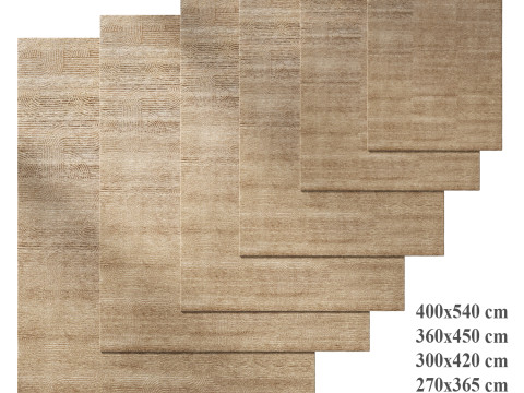 Tulsi Wool Silk Rug by The world of RH Modelo 3D