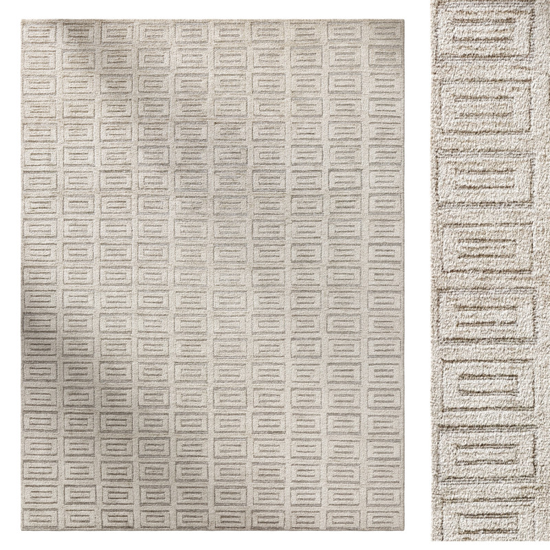 Rajouri Silk Wool Rug by The world of RH 3D Model .c4d .max .obj .3ds .fbx .stl .blend