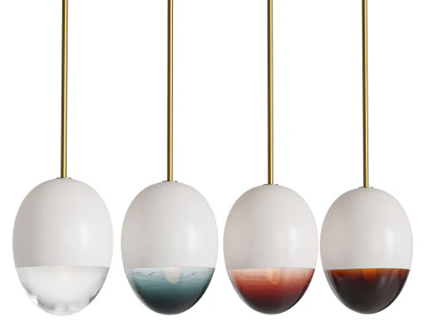 Pilule Pendant Light by HOLLY HUNT 3D Model