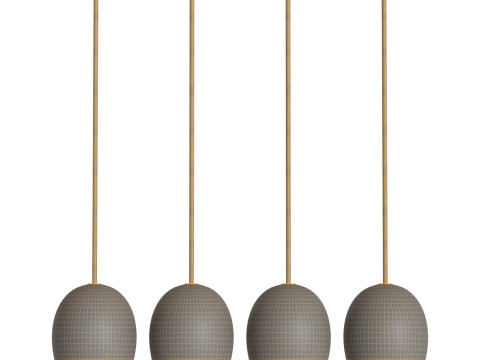 Pilule Pendant Light by HOLLY HUNT Model 3D