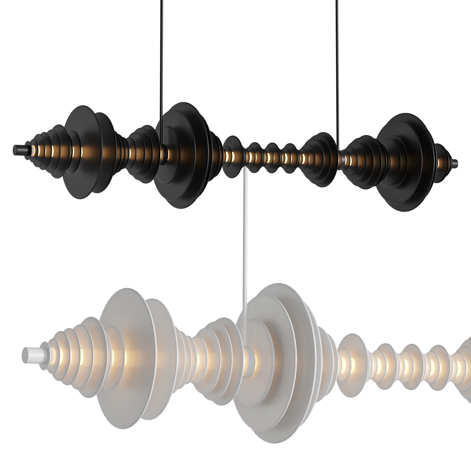 Gravity Ripples Metal Chandelier by HOLLY HUNT 3D Model .c4d .max .obj .3ds .fbx .stl .blend 