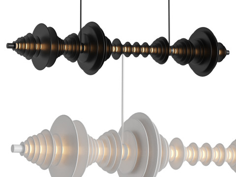 Gravity Ripples Metal Chandelier by HOLLY HUNT 3D मॉडल