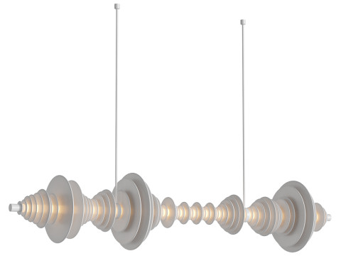 Gravity Ripples Metal Chandelier by HOLLY HUNT Modello 3D