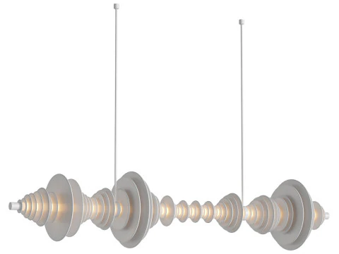 Gravity Ripples Metal Chandelier by HOLLY HUNT 3D Model