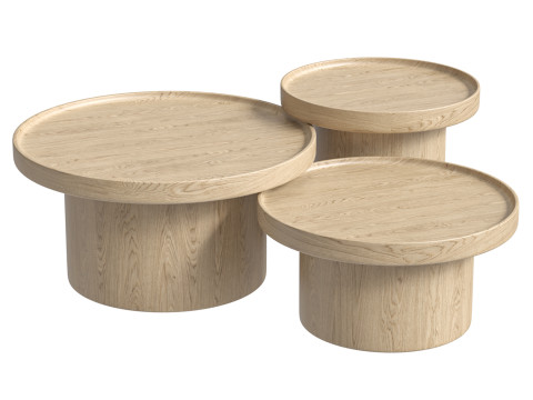 Most popular Solid Wood Coffee Table 3D Model