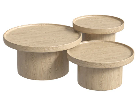 Most popular Solid Wood Coffee Table 3D Model