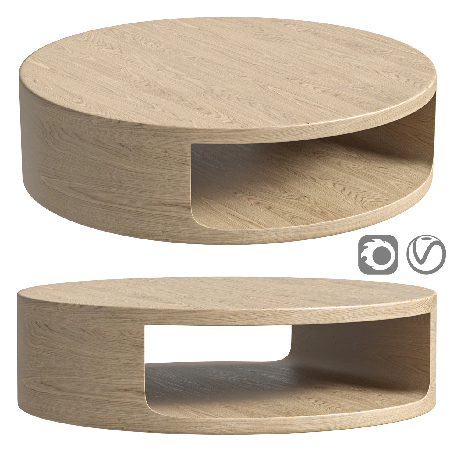 Table basse de luxe de style populaire, meubles en ch&ecirc;ne massif, offre sp&eacute;ciale Modèle 3D .c4d .max .obj .3ds .fbx .stl .blend 