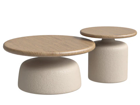Luxuri&ouml;ser, moderner, skandinavischer, einfacher Teetisch und Couchtisch aus Eichenholz 3D Modell
