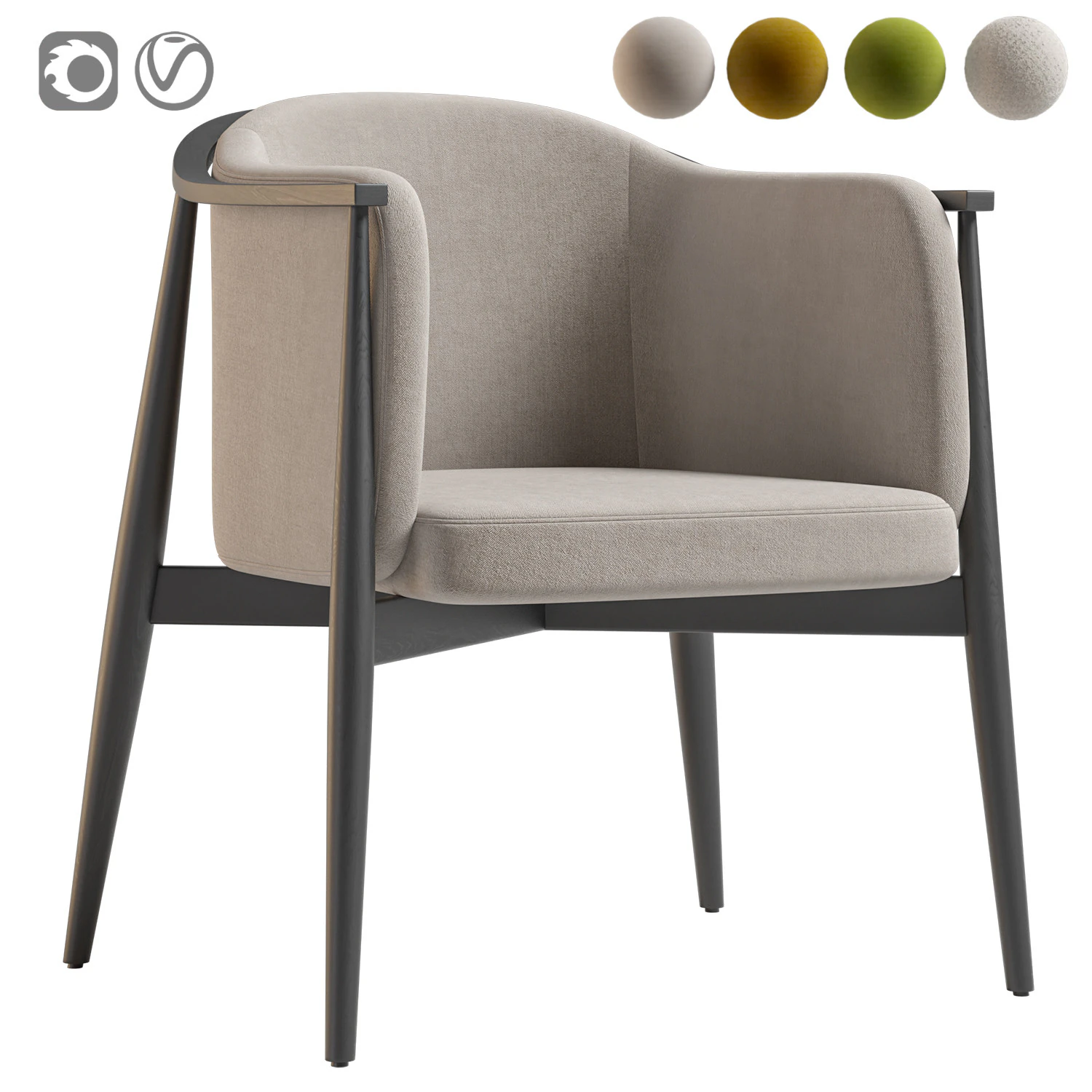 ARYA K CHAIR 3D Model .c4d .max .obj .3ds .fbx .stl .blend