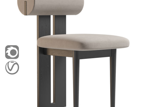 HIPPO CHAIR BOUCL UPHOLSTERY 3Dモデル
