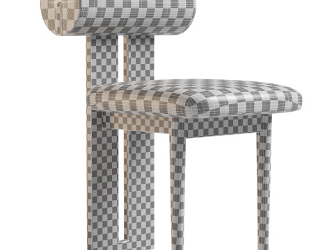 하마 의자 부클 장식품 3D 모델