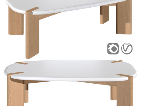 Organic coffee table Galet By La Redoute Modelo 3D