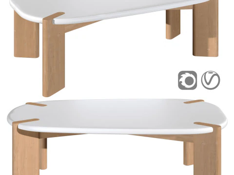 Органічний журнальний столик Galet By La Redoute 3D Модель