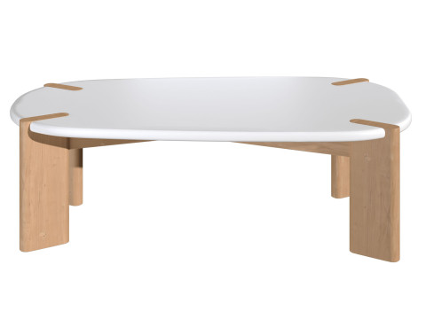 Organic coffee table Galet By La Redoute Modelo 3D
