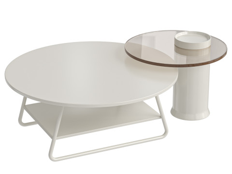 Luxury set of two coffee tables Model 3D