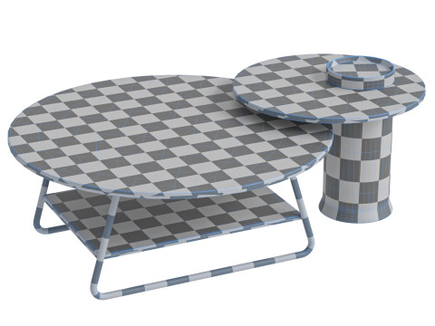 Luxury set of two coffee tables Model 3D