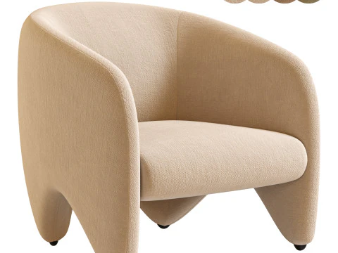 ユズ アームチェア By Arflex 3Dモデル