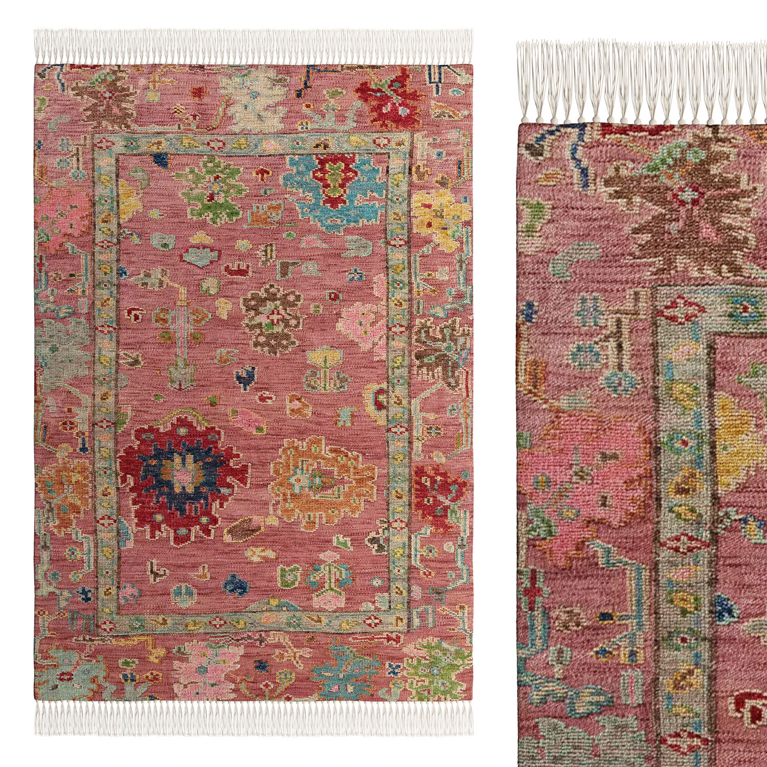 Hand Knotted Perry Rug 3D Model .c4d .max .obj .3ds .fbx .stl .blend 