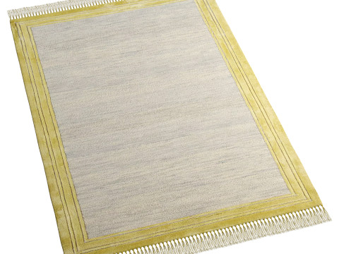 Wool Blend Tufted Tassel Rug Model 3D