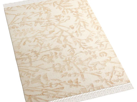 Flatwoven Fronde Wool Jute Rug 3D Model