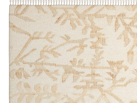 Flatwoven Fronde Wool Jute Rug Modèle 3D