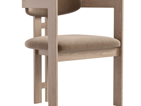 Neo Velvet Arm Chair 3D Model