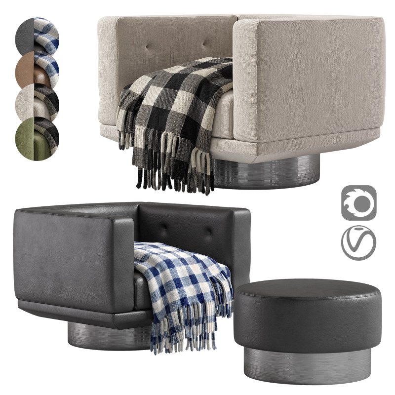 Sally Armchair Model 3D .c4d .max .obj .3ds .fbx .stl .blend