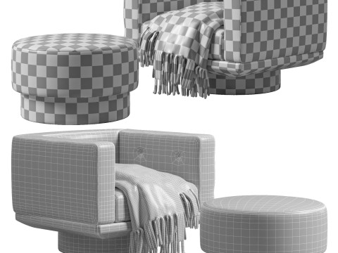 Sally Armchair Model 3D