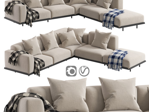 Arflex Claudine L Sofa 3D Model