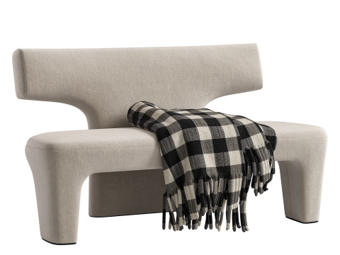 Armless Sofa FURNITURE By LITHO 3D Model
